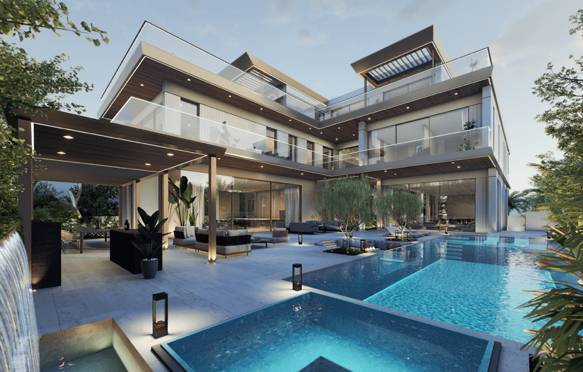 gulf climate architecture, luxury villa design uae